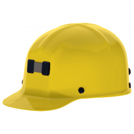 MSA 475338 Comfo-Cap Style Hard Hat w/ Lamp Bracket - Fas-Trac Suspension - Yellow