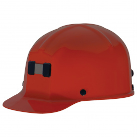 MSA 475341 Comfo-Cap Style Hard Hat w/ Lamp Bracket - Fas-Trac Suspension - Red
