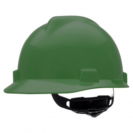 MSA 475362 V-Gard Cap Style Hard Hat - Fas-Trac III Suspension - Green