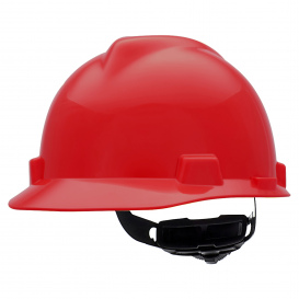 MSA 475363 V-Gard Cap Style Hard Hat - Fas-Trac III Suspension - Red