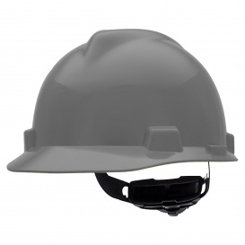 MSA 475364 V-Gard Cap Style Hard Hat - Fas-Trac III Suspension - Gray