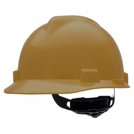 MSA 475365 V-Gard Cap Style Hard Hat - Fas-Trac III Suspension - Gold