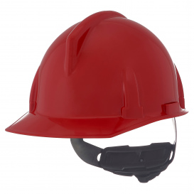MSA 475384 Topgard Cap Style Hard Hat - Fas-Trac III Suspension - Red