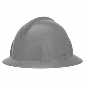 MSA 475388 Topgard Full Brim Hard Hat - Fas-Trac III Suspension - Gray