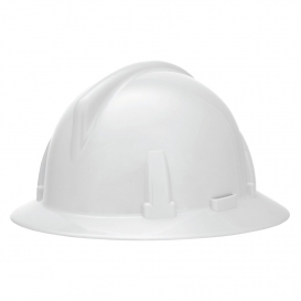 MSA 475393 Topgard Slotted Full Brim Hard Hat - Fas-Trac Suspension - White