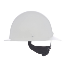 MSA 475408 Skullgard Full Brim Hard Hat - Fas-Trac III Suspension - White