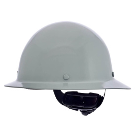 MSA 475412 Skullgard Full Brim Hard Hat - Fas-Trac III Suspension - Gray