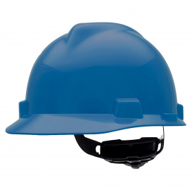 MSA 477478 V-Gard Small Size Cap Style Hard Hat - Fas-Trac Suspension - Blue