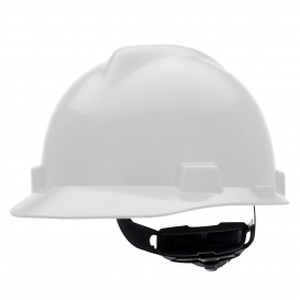 MSA 477482 V-Gard Large Size Cap Style Hard Hat - Fas-Trac III Suspension - White