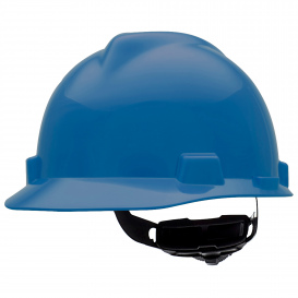 MSA 477483 V-Gard Large Size Cap Style Hard Hat - Fas-Trac III Suspension - Blue