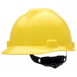 MSA 477484 V-Gard Large Size Cap Style Hard Hat - Fas-Trac III Suspension - Yellow