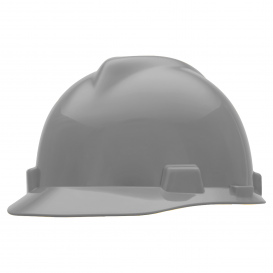 MSA 484340 V-Gard Cap Style Hard Hat - Staz-On Suspension - Silver