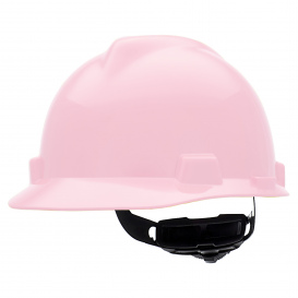 MSA 495862 V-Gard Cap Style Hard Hat - Fas-Trac III Suspension - Pink
