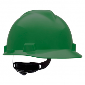 MSA C217096 Super-V Cap Style Hard Hat - Fas-Trac Suspension - Green