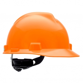 MSA C217100 Super-V Cap Style Hard Hat - Fas-Trac Suspension - Hi-Viz Orange