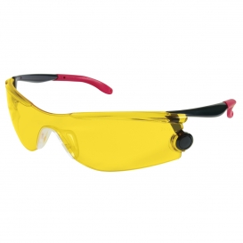 MCR Safety MT114 MT1 Safety Glasses - Black Frame - Amber Lens