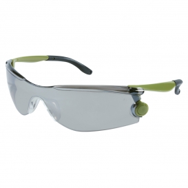 MCR Safety MT127 MT1 Safety Glasses - Green Frame - Silver Mirror Lens