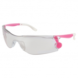 MCR Safety MT139 MT1 Safety Glasses - Pink Frame - Indoor/Outdoor Mirror Lens