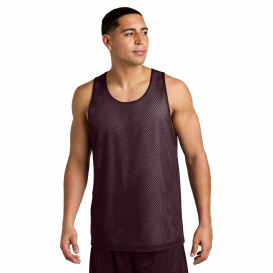 Sport-Tek ST5000 PosiCharge Reversible Mesh Tank - Maroon/White