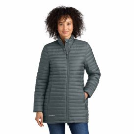 Eddie Bauer EB515 Ladies Packable Quilted Full-Zip - Metal Grey