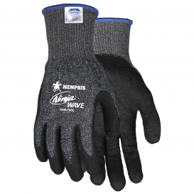 Memphis N96780 Ninja Wave Gloves - 13 Gauge Speckled Dyneema/Diamond Technolgy - Nitrile Coated