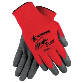 Memphis N9680 Ninja Flex Latex Coated Gloves - 15 Gauge Nylon Shell - Red