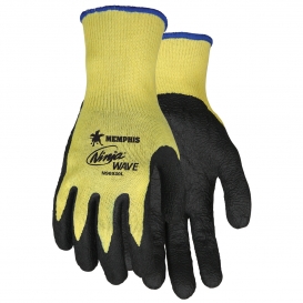Memphis N96930 Ninja Wave Gloves - 10 Gauge Kevlar Shell - Nitrile Wave Coated Palm & Fingertips