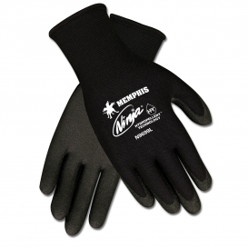Memphis N9699 Ninja HPT Foam Coated Gloves - 15 Gauge Nylon Shell - Black