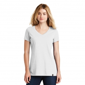 New Era LNEA101 Ladies Heritage Blend V-Neck Tee - White
