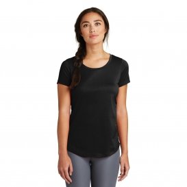 New Era LNEA200 Ladies Series Performance Scoop Tee - Black Solid