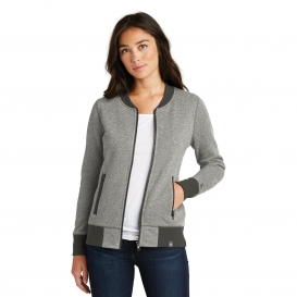 New Era LNEA503 Ladies French Terry Baseball Full-Zip - Light Graphite Twist/Graphite