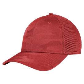 New Era NE1091 Tonal Camo Stretch Tech Mesh Cap - Red Camo