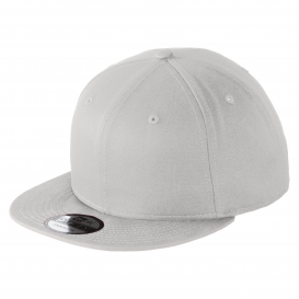 New Era NE400 Flat Bill Snapback Cap - Grey