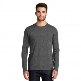 New Era NEA102 Heritage Blend Long Sleeve Crew Tee - Black Heather