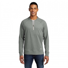 New Era NEA123 Sueded Cotton Blend 1/4-Zip Pullover - Shadow Grey Heather