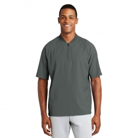 New Era NEA600 Cage Short Sleeve 1/4-Zip Jacket - Graphite