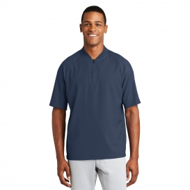 New Era NEA600 Cage Short Sleeve 1/4-Zip Jacket - True Navy