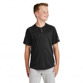 New Era YNEA221 Youth Diamond Era 2-Button Jersey - Black