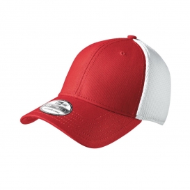 New Era NE1020 Stretch Mesh Cap - Scarlet Red/White