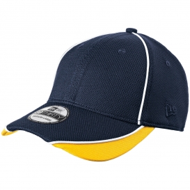 New Era NE1050 Contrast Piped BP Performance Cap - Deep Navy/Gold