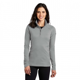 The North Face NF0A47FC Ladies Mountain Peaks 1/4-Zip Fleece - Mid Grey