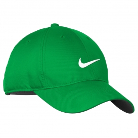 Nike 548533 Dri-FIT Swoosh Front Cap - Lucky Green/White