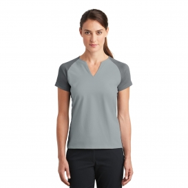 Nike 838960 Ladies Dri-FIT Stretch Woven V-Neck Top - Cool Grey/Cool Grey