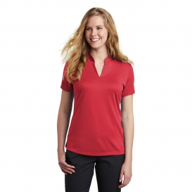 Nike NKAA1848 Ladies Dri-FIT Hex Textured V-Neck Top - Gym Red