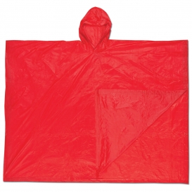 MCR Safety O44 Schooner Disposable Poncho - .10mm PVC - Red