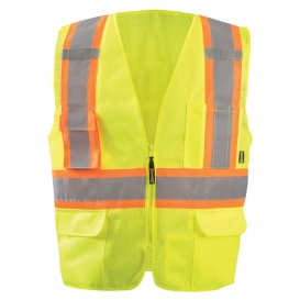 OccuNomix ECO-ATRNSMX Value X-Back Mesh Surveyor Safety Vest - Yellow/Lime