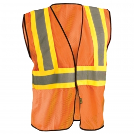OccuNomix ECO-GC2T Type R Class 2 Value Mesh Two-Tone Safety Vest - Orange