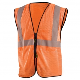 OccuNomix ECO-GCZ Type R Class 2 Value Mesh Safety Vest with Zipper - Orange