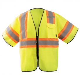 OccuNomix ECO-GCZ32T Type R Class 3 Two-Tone Mesh Safety Vest - Yellow/Lime