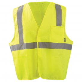 OccuNomix ECO-IMB 5 Point Breakaway Mesh Safety Vest - Yellow/Lime